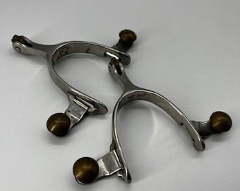Vintage Kids Spurs Action Company Real Working These are No Toys Silver and Brass