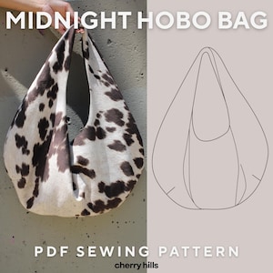 Midnight Hobo Bag PDF Sewing Pattern | Beginner Friendly