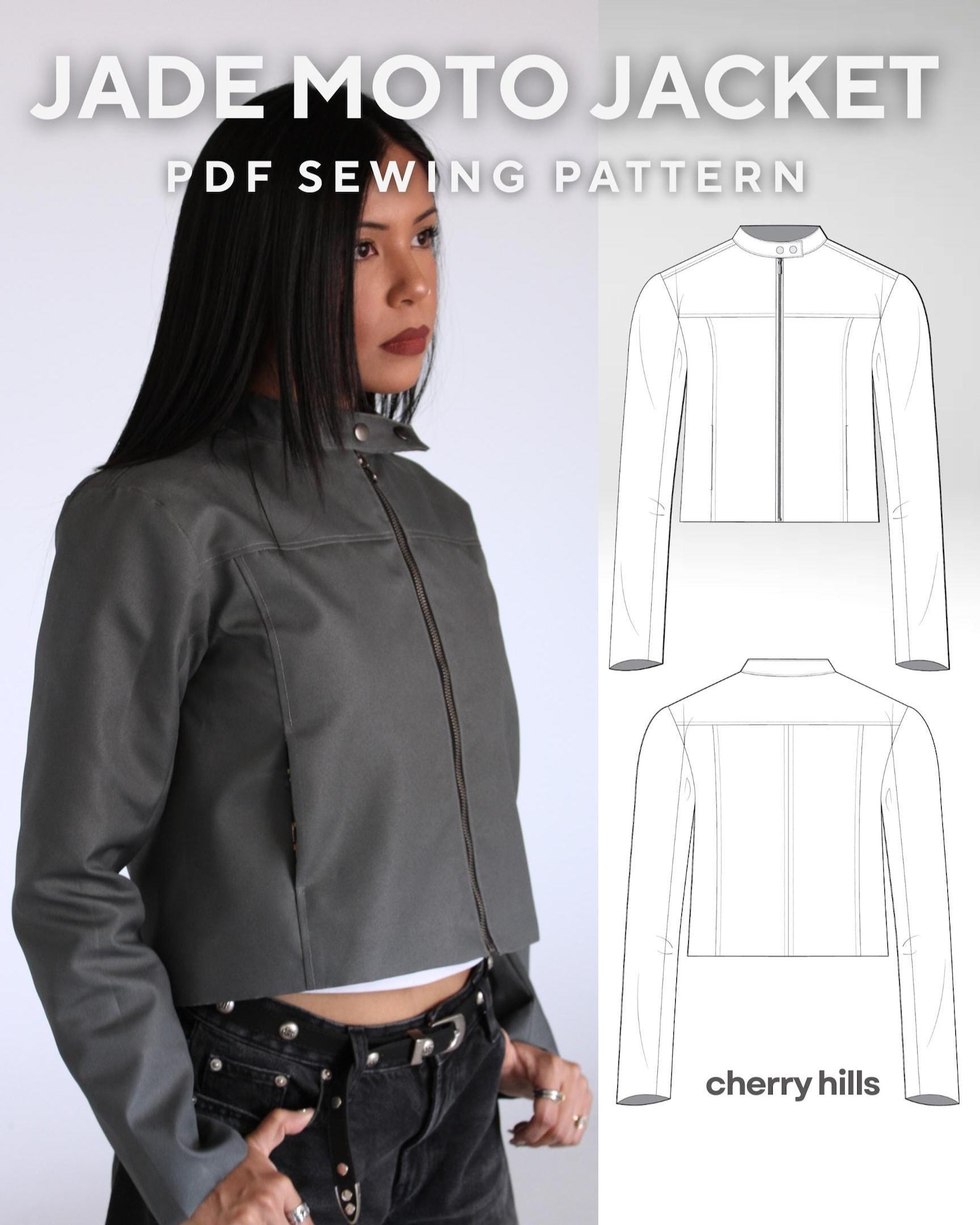 Jade Moto Jacket | PDF Sewing Pattern - Etsy