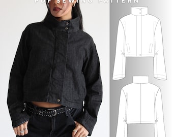 Weekday Jacket PDF Sewing Pattern | Unisex Jacket with Funnel Collar