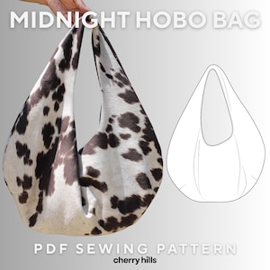 Wzór do szycia torby hobo Midnight w formacie PDF | Przyjazny dla początkujących