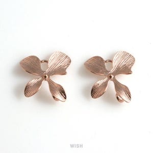 Orchid Petal Pendant in Matte Rose Gold, Middle Orchid Petal / MMRG-070-P
