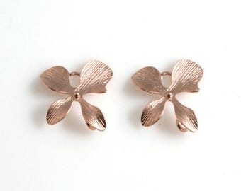 Orchid Petal Pendant in Matte Rose Gold, Middle Orchid Petal / MMRG-070-P