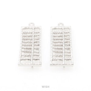 Abacus Connectors in Matte Rhodium, Abacus Charm / MMRH-078-C