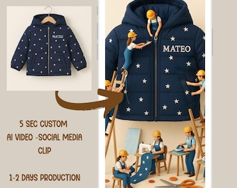Custom Miniature workers product AI video, Custom AI Video of Your Product, 5 Second Social Media Clip, Digital Delivery, AI video creation