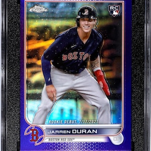 Jarren Duran 2022 - Boston Red Sox - Topps Chrome Update Rookie Debut Purple Refractor #USC70 SGC Grade 8