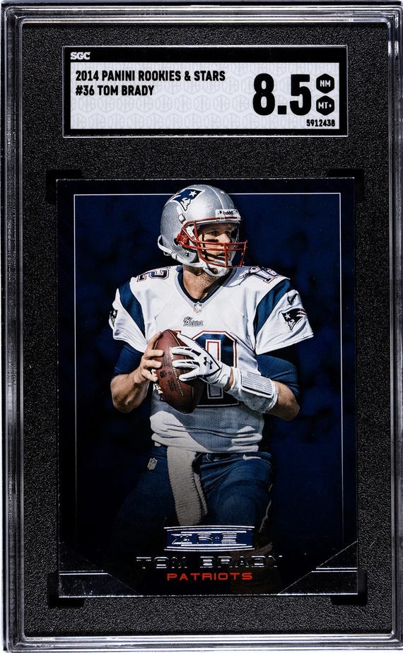 Tom Brady - New England Patriots - 2014 Panini Rookie & Stars #36 SGC Grade 8.5 - Etsy Israel Tom Brady - New England Patriots - 2014 Panini Rookie & Stars #36 SGC Grade 8.5 - Etsy Israel