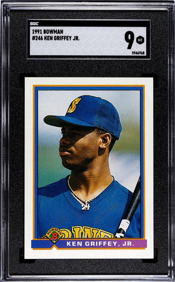 Ken Griffey Jr 1991 Bowman #246 SGC Grade 9 - Etsy Ken Griffey Jr 1991 Bowman #246 SGC Grade 9 - Etsy