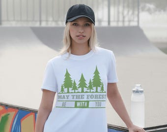 Forest Hiking T-Shirt – Eco Friendly Outdoor Tee with Nature Trees Quote