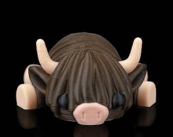 Flexi Highland Cow Keychain
