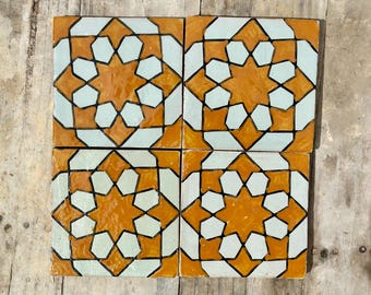 Marokkaanse Zellige-tegels – Handgemaakte tegels – Perfect voor achterwand, douche, muur en vloer – Mediterraans interieurontwerp