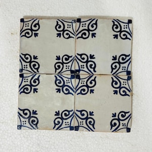 Zellige marockanska kakel – Handgjorda i Fez – Perfekt för stänkskydd, dusch, vägg, golv – Autentisk medelhavsdesign