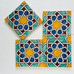 Piastrelle marocchine Zellige – Piastrelle fatte a mano – Perfette per paraschizzi, doccia, pareti, pavimenti – Design d'interni mediterraneo “Ordine minimo: 5 piastrelle »