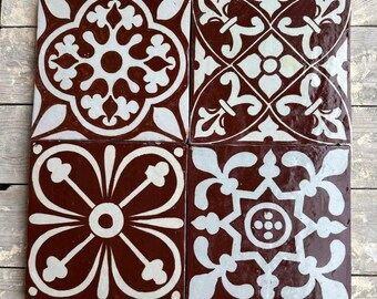 Azulejos marroquíes Zellige – Azulejos hechos a mano – Perfectos para salpicaderos, duchas, paredes y suelos – Diseño de interiores mediterráneo