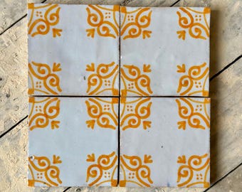 Azulejos marroquíes Zellige – Azulejos hechos a mano – Perfectos para salpicaderos, duchas, paredes y suelos – Diseño de interiores mediterráneo