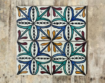 Marokkanische Zellige-Fliesen – Handgefertigte Fliesen – Ideal für Küchenrückwände, Duschen, Wände und Böden – Mediterranes Interieur-Design