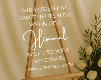 Plot lettering for self-application for wedding & decoration - custom text sign acrylic - personalizable / elegant