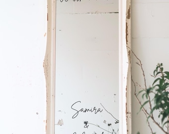 Personalized wedding sticker for mirrors – Welcome to the wedding – Custom text & color – Wedding decoration