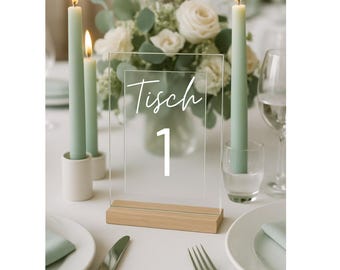 Plot lettering for self-application for wedding & decoration - Personalized table stand with desired text