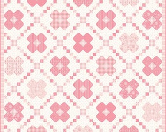 Buttercup Floral Quilt Kit - Sweet Pink Fabric Collection by My Mind's Eye for Riley Blake Designs, Pattern by Jen Daly Quilts