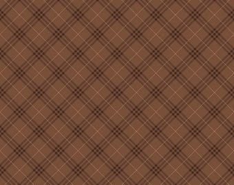 Coffee Time Brown Plaid Fabric - Collection by the RBD Designers for Riley Blake Designs
