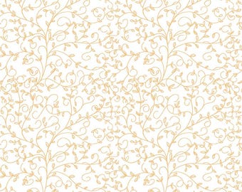 Tangled Garden Vines Fabric, Cream - Collection by Diane Labombarbe for Riley Blake Designs
