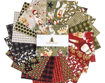 Northern Christmas 5 Inch Stacker Charm Pack (42 pcs) - Fabric Collection by Teresa Kogut for Riley Blake Designs