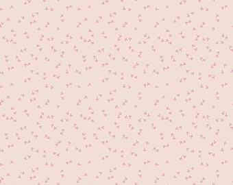 CLEARANCE Chicken Tracks Background Fabric, Tea Rose, Farmer's Daughter Collection by Lori Holt for Riley Blake Designs