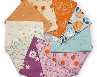 Paquete de retazos Homage (10 piezas): Colección de telas florales de primavera-verano de Fran Gulick para Riley Blake Designs