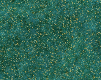 Valencia Stonehenge, Granite Fabric with Metallic Accents, Dark Teal - Collection by Linda Ludovico for Northcott