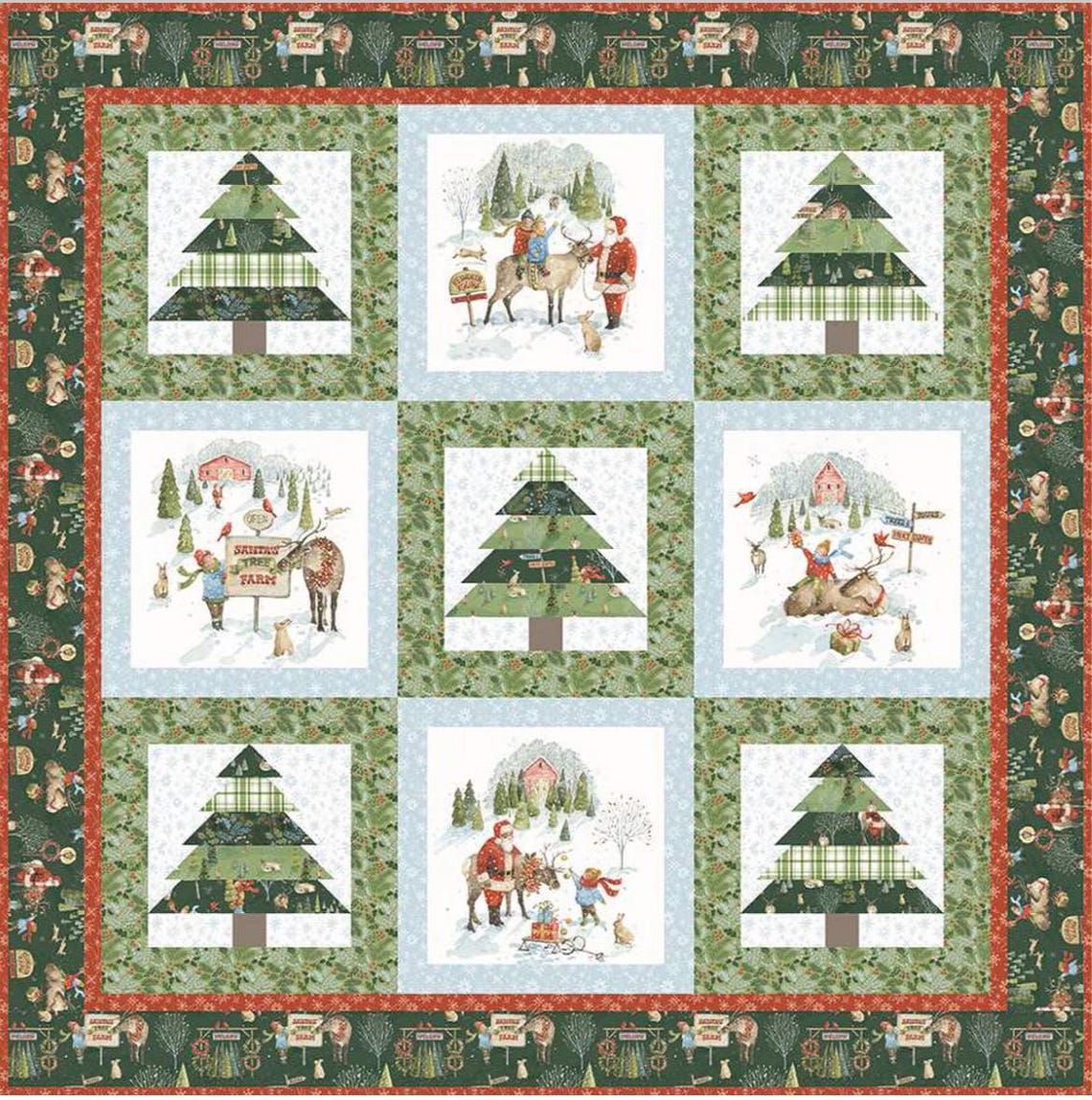 Santa’s Tree Farm Panel Quilt Kit by Lisa Audit and Riley Blake Designs ...