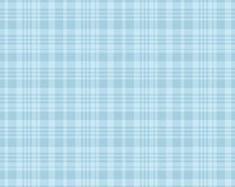 Winnie the Pooh Fabric - Blue Plaid, Fabric Collection by Echo Park Paper Co for Riley Blake Designs