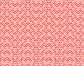 CLEARANCE Front Porch Medallions Fabric, Coral - Collection by Jill Finley for Riley Blake Designs