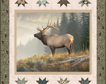 Monarch of the Mountain Elk Quilt Kit - Majestic in Nature II Fabric Collection by The RBD Designers for Riley Blake Designs
