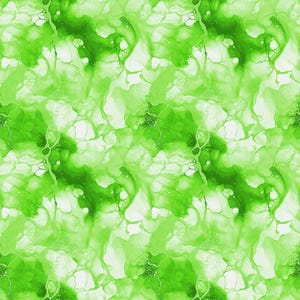 May include: Seamless pattern featuring a vibrant blend of lime green and white hues. The design showcases an abstract, fluid aesthetic with organic shapes and a watercolor-like effect. The pattern repeats across the image, creating a dynamic visual texture.
