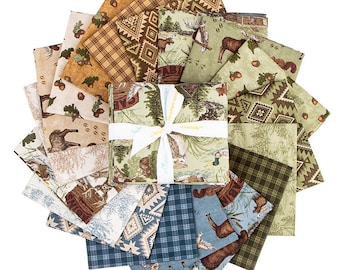 Whispering Pines Fat Quarter Bundle (18 pcs) - Fabric Collection by The RBD Designers for Riley Blake Designs