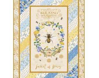 Bee Kind Quilt Kit: Honeybee, Butterfly, and Blossom Fabric - by Timeless Treasures and Quilt Chef