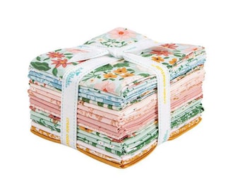 Spring Floral Fat Quarter Bundle (18 pcs): Sweet Cotton Tales Fabric Collection by Cayla Naylor for Riley Blake Designs