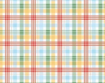 Winnie the Pooh Fabric - Multi Plaid, Fabric Collection by Echo Park Paper Co for Riley Blake Designs