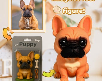 Custom Dog Figurine from Photo – Personalized Pet Sculpture Memorial – Cute 3D Dog Toy Keepsake – Gift for Pet Loss, Dog Lovers, Birthday