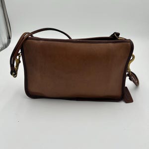 Coach Bonnie Cashin RARE Vintage Small Brown Leather  Shoulder Bag - Distressed