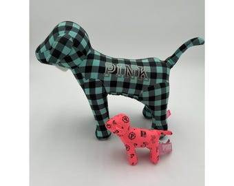 Victorias Secret Pink Mini Dog Limited Edition Rare Mint Plaid Graphic NWOT