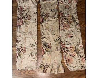 Ralph Lauren Vintage  Guinevere Pillowcases Floral Ruffle Lot Of 3 King Cases