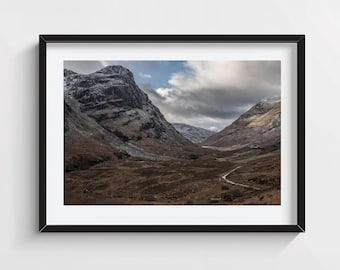 Moody Glencoe Scottish Highlands Print: Scotland Wall Art