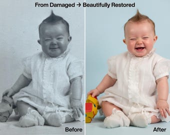Professional Photo Restoration Service: Repair Damaged Photos, Digital Delivery