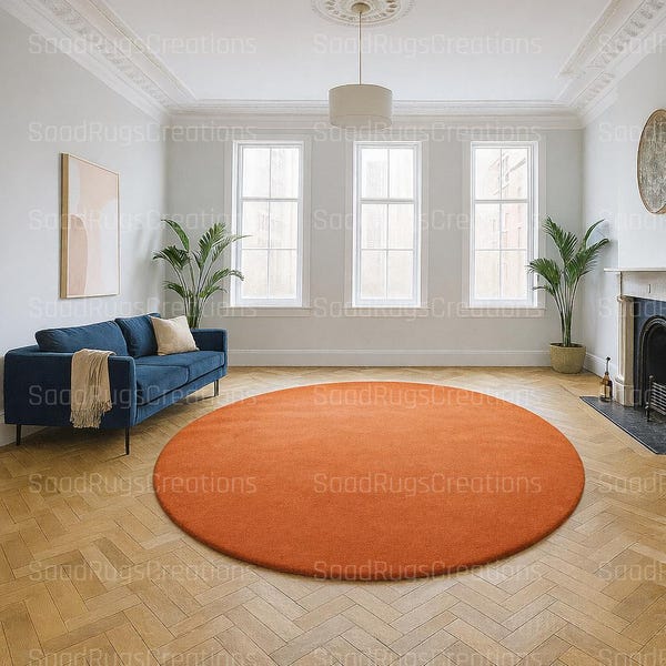 Orange Rug - Etsy