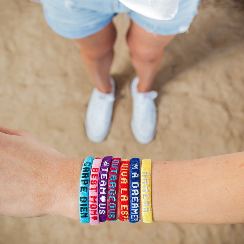 REMOVABLE Best friend bracelets with personalized message / Etsy