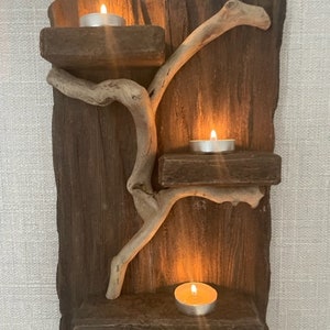 Driftwood Candle Shelf