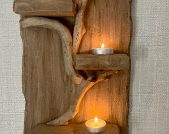 Driftwood Candle Shelf