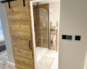 Handmade Rustic Solid Wood Door Farmhouse Style Interior